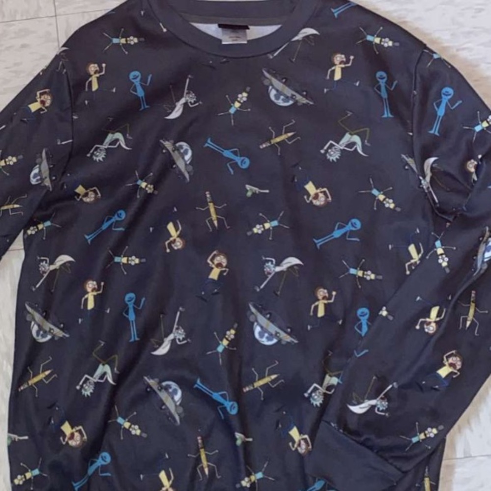 All Over Rick and Morty Printed Sweater [Adult Swim]